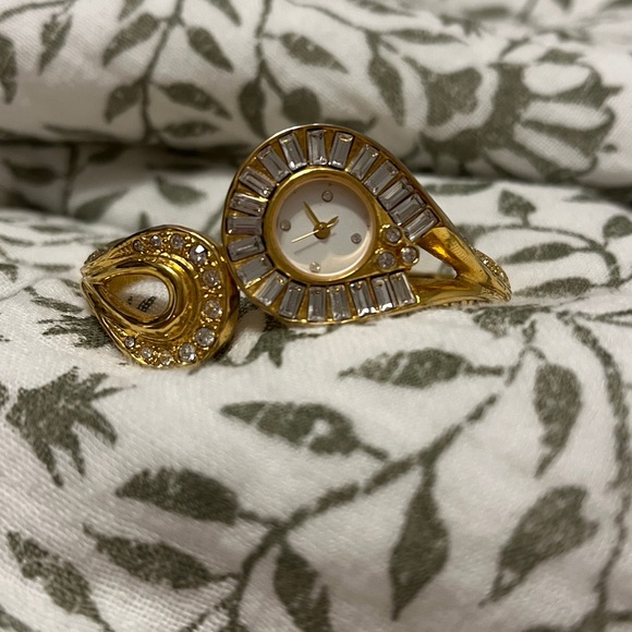 Japan glitter watch gold